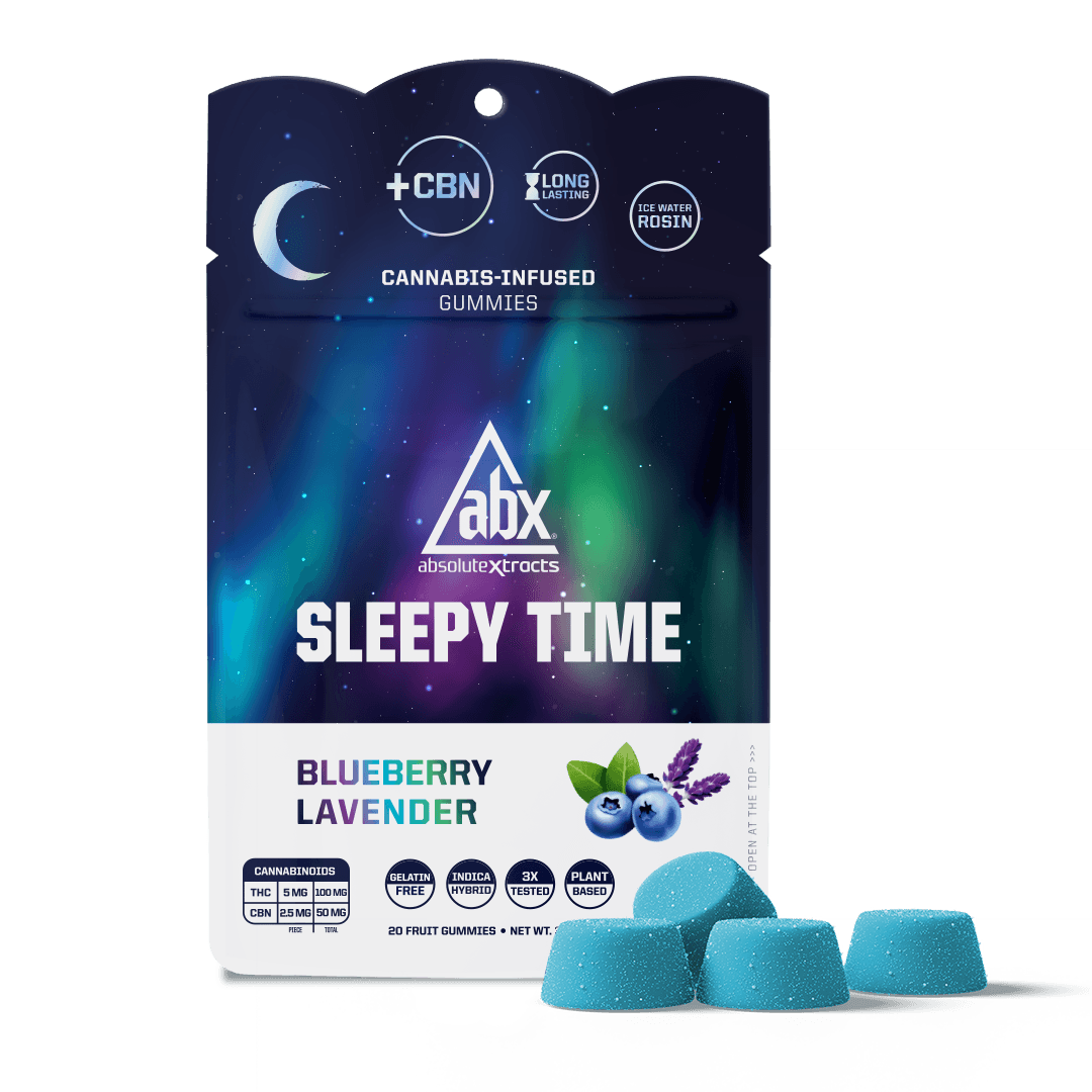 ABX - Blueberry Lavender Sleepy Time Hash Rosin + CBN Gummies - 100mg
