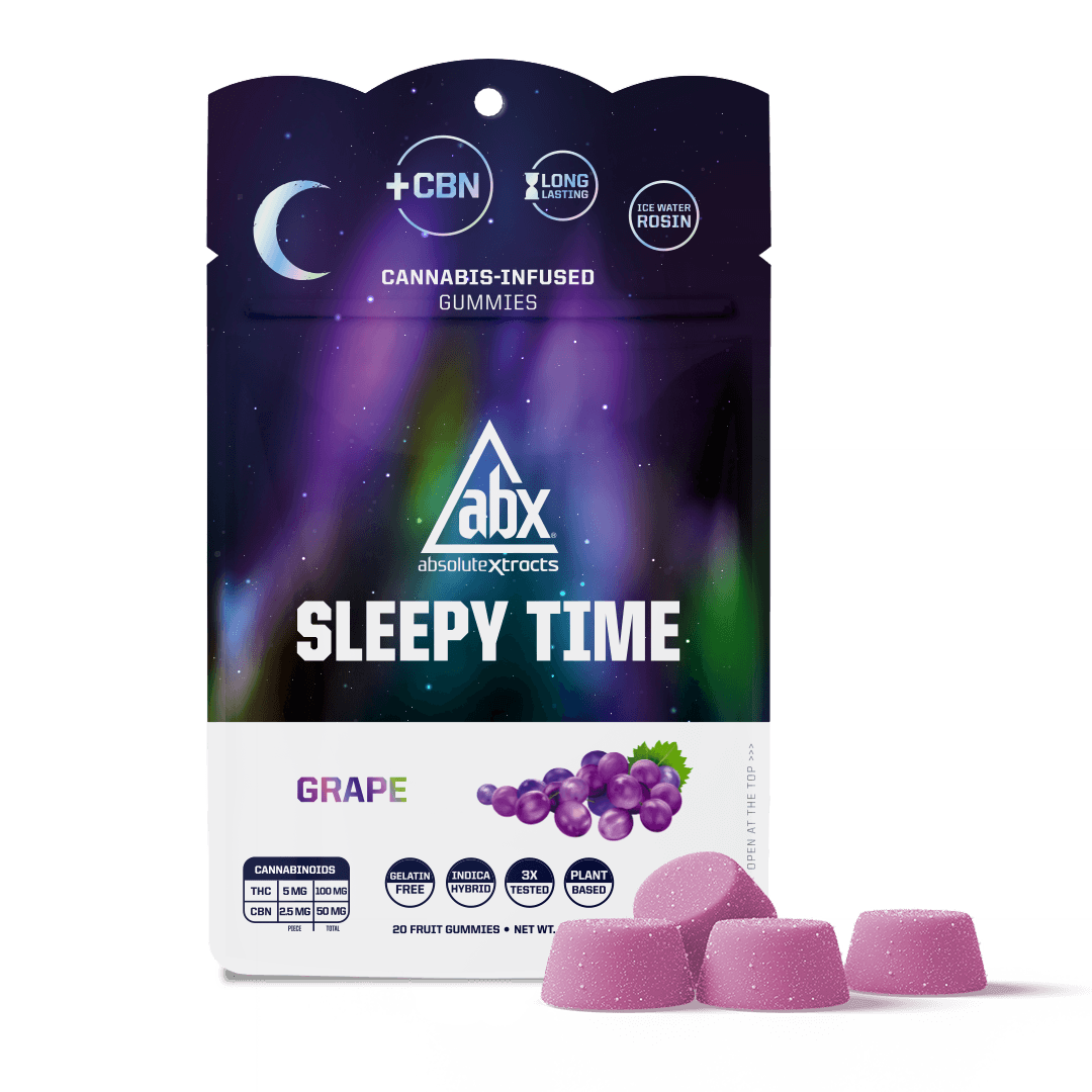 ABX - Grape Sleepy Time Hash Rosin + CBN Gummies - 100mg