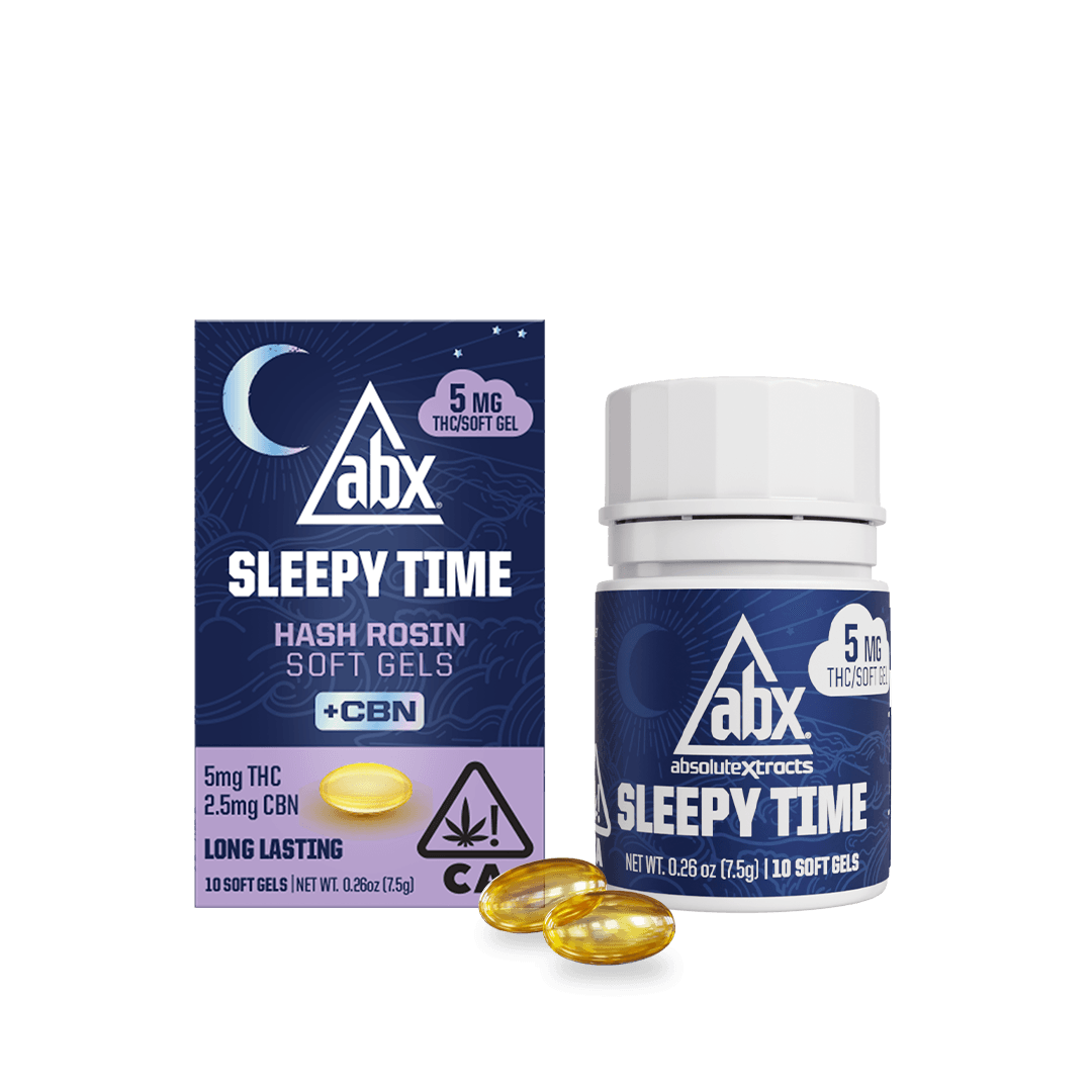 ABX - 5mg Sleepy Time Hash Rosin + CBN Soft Gels - 10ct