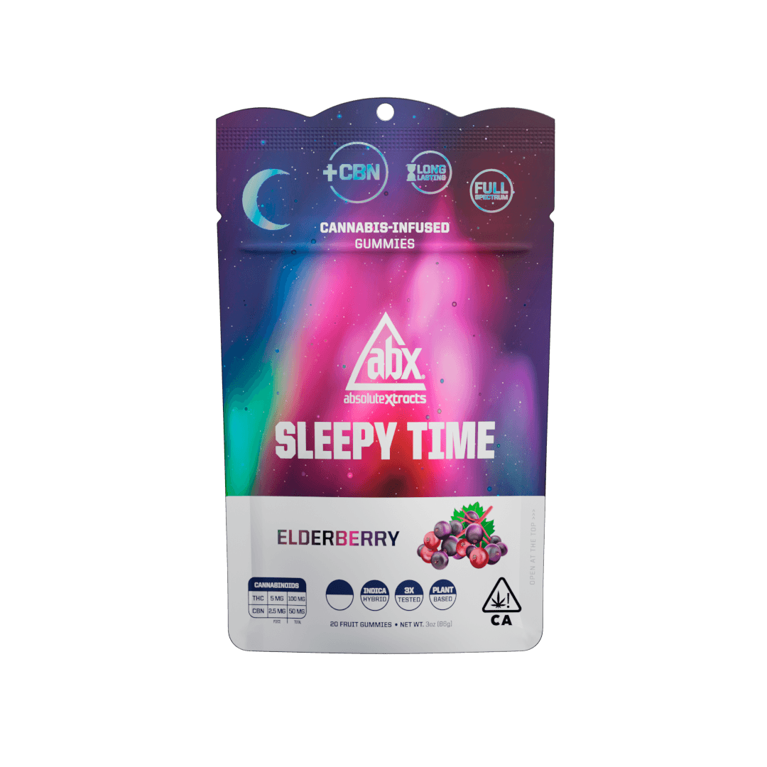Sleepy Time Solventless +CBN Gummies Elderberry